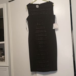 Anne Klein 10 dress black pattern NWT